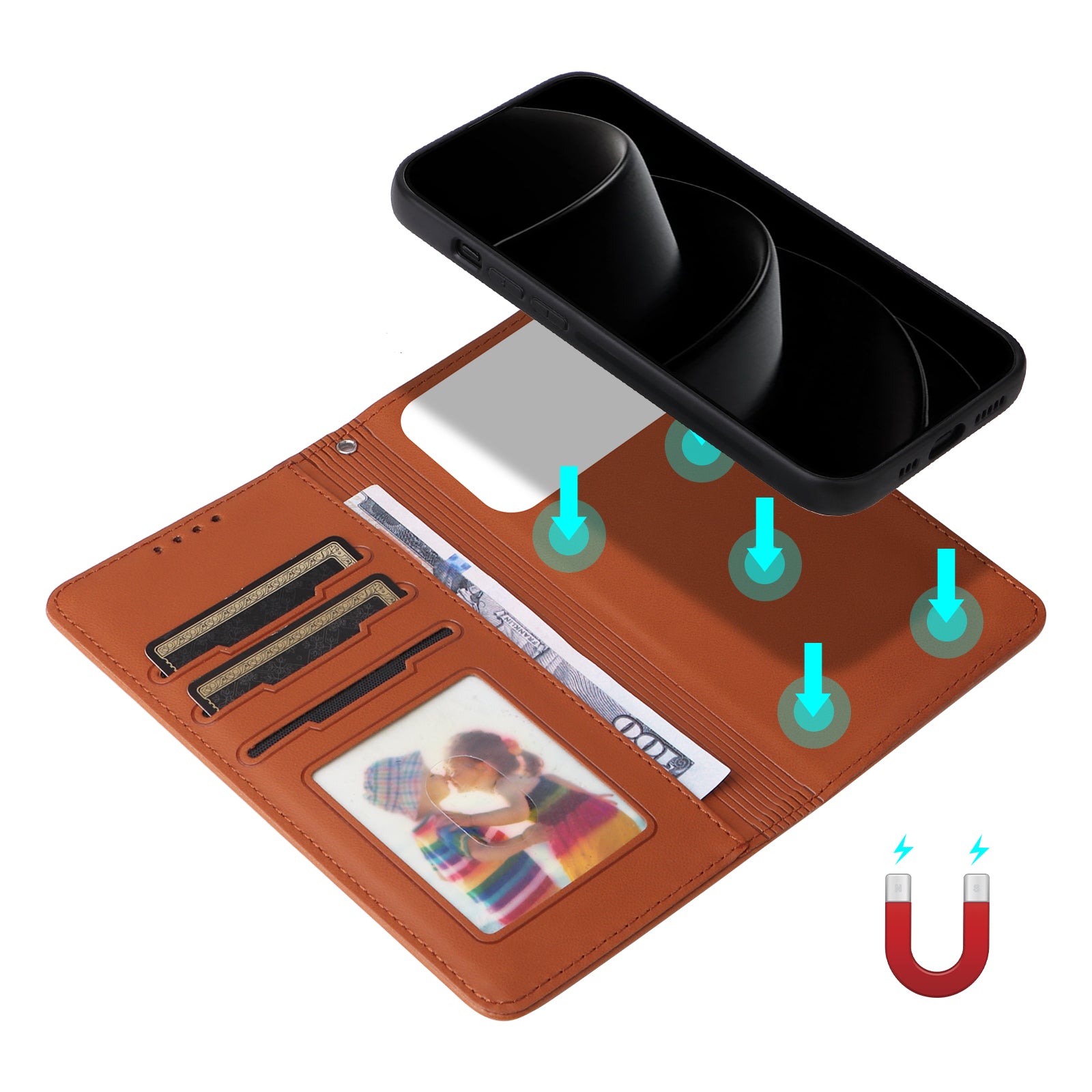 For-iPhone-17-Pro-Max-Magnetic-Case-BETOPNICE-Detachable-PU-Leather-Phone-Cover-with-Strap-Brown