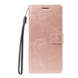 For-OnePlus-Nord-CE5-5G-/-OnePlus-Ace-5-Racing-5G-Wallet-Case-Floral-Butterfly-Imprint-Leather-Phone-Cover-Stand-Rose-Gold