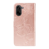 For-OnePlus-Nord-CE5-5G-/-OnePlus-Ace-5-Racing-5G-Wallet-Case-Floral-Butterfly-Imprint-Leather-Phone-Cover-Stand-Rose-Gold