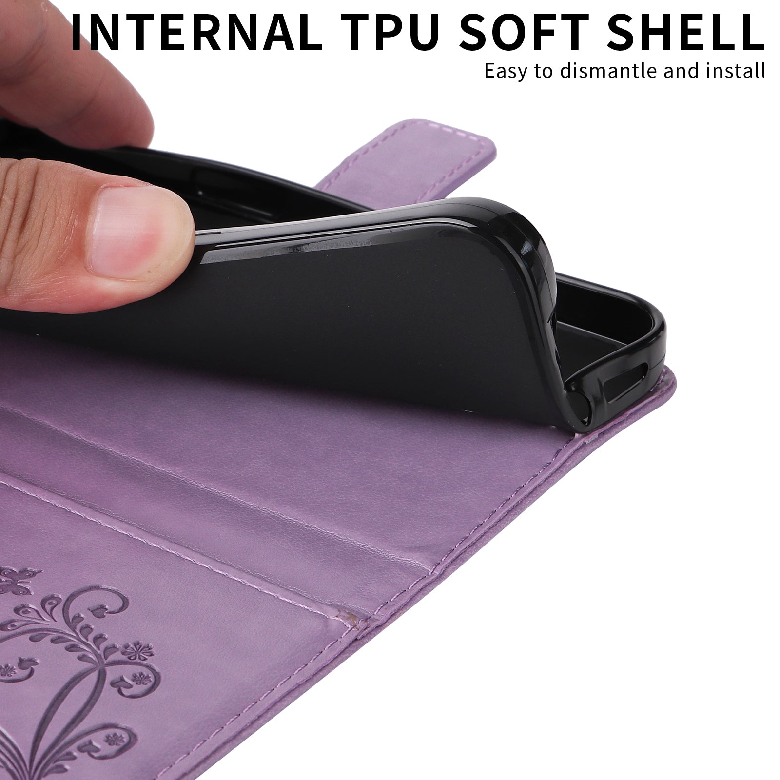 For-OnePlus-Nord-CE5-5G-/-OnePlus-Ace-5-Racing-5G-Wallet-Case-Floral-Butterfly-Imprint-Leather-Phone-Cover-Stand-Light-Purple