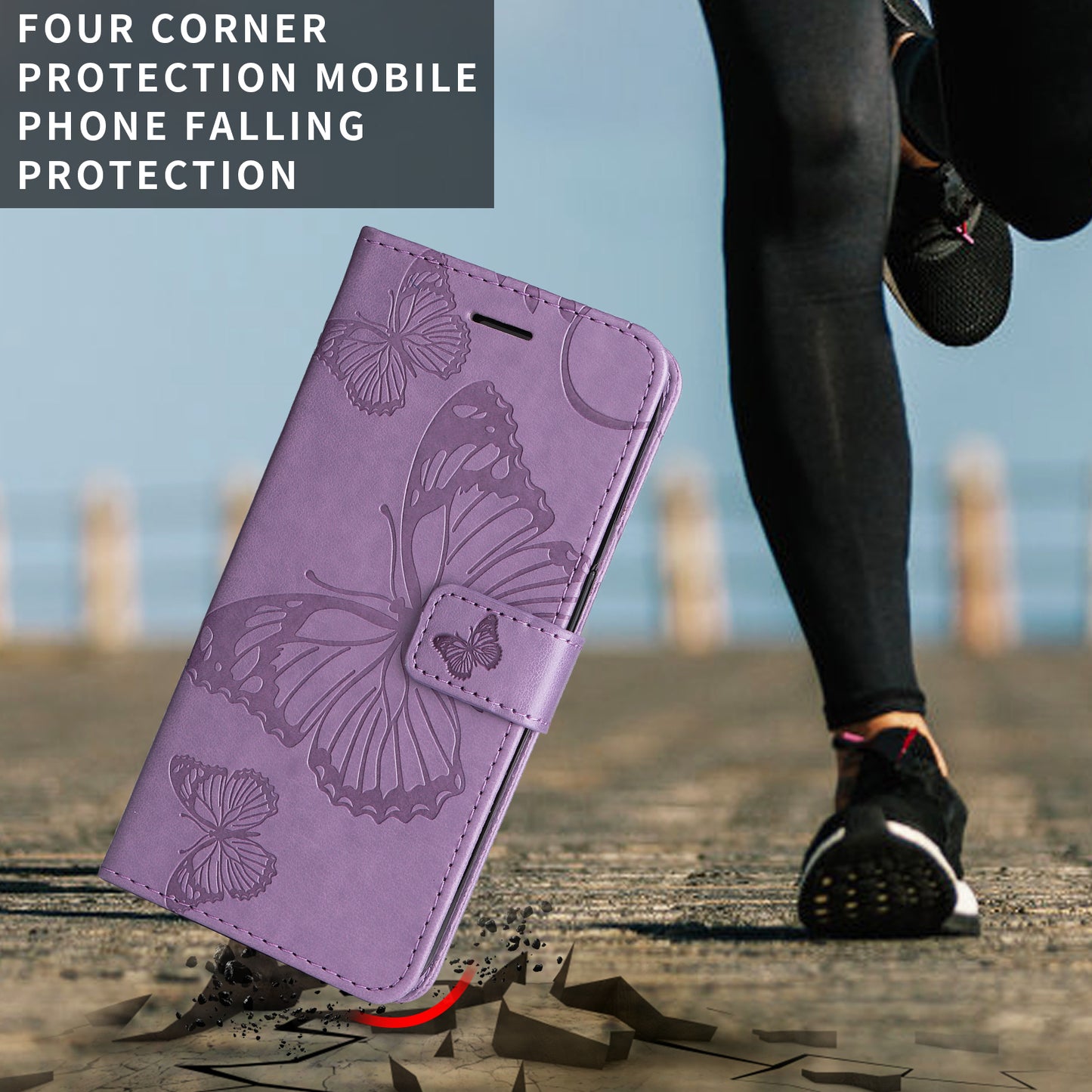 For-OnePlus-Nord-CE5-5G-/-OnePlus-Ace-5-Racing-5G-Wallet-Case-Floral-Butterfly-Imprint-Leather-Phone-Cover-Stand-Light-Purple