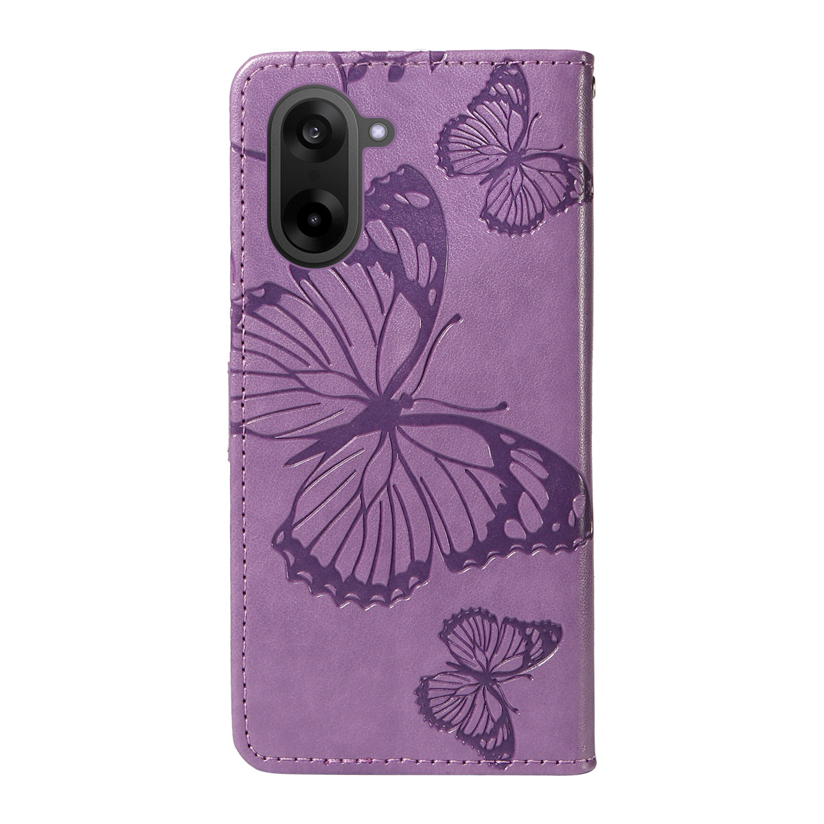 For-OnePlus-Nord-CE5-5G-/-OnePlus-Ace-5-Racing-5G-Wallet-Case-Floral-Butterfly-Imprint-Leather-Phone-Cover-Stand-Light-Purple