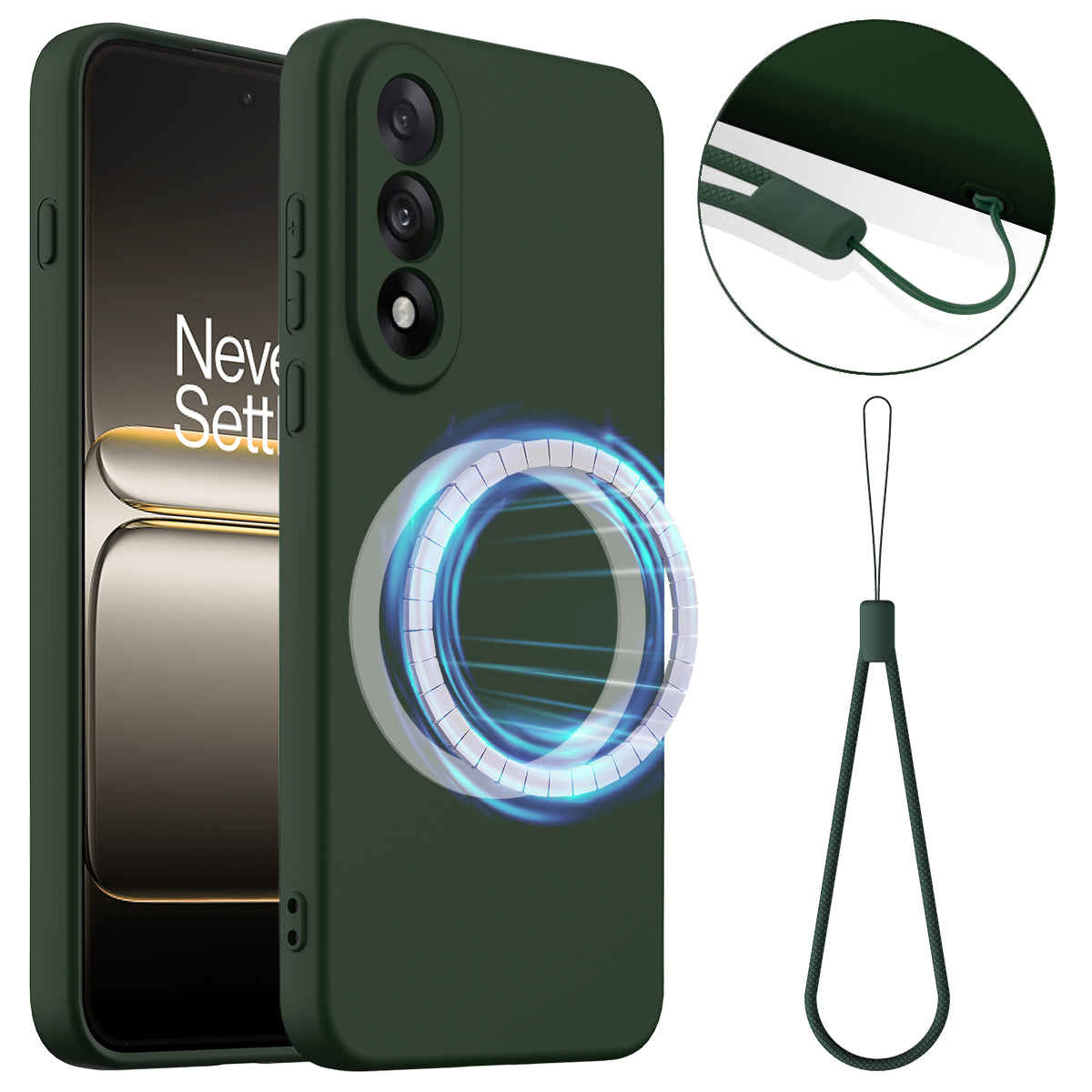 For-OnePlus-Nord-5-5G-Case-Compatible-with-MagSafe-Anti-Drop-Liquid-Silicone-Phone-Cover-Dark-Green