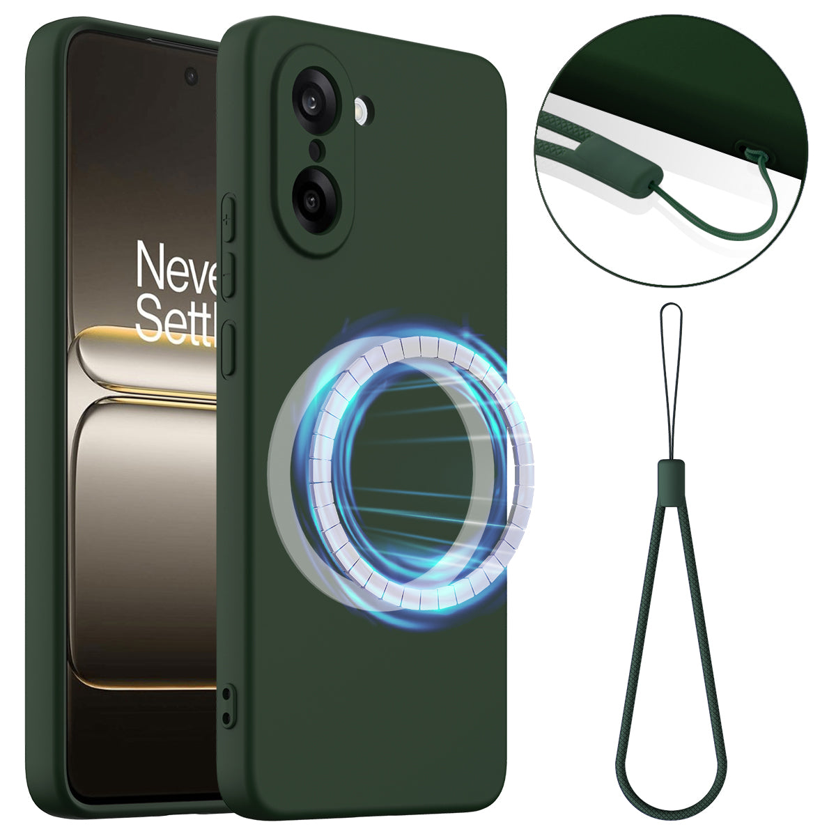 For-OnePlus-Nord-CE5-5G-Case-Compatible-with-MagSafe-Anti-Drop-Liquid-Silicone-Phone-Cover-Dark-Green