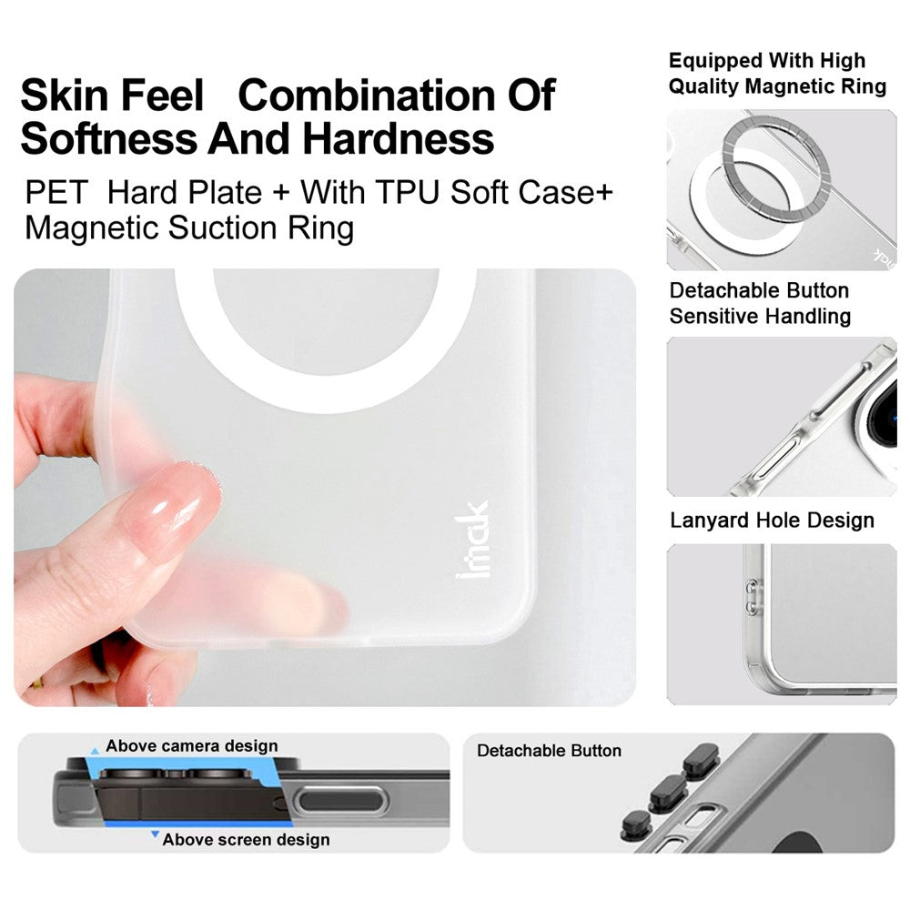 IMAK-Phone-Case-for-Motorola-Edge-60-Fusion-5G-/-60s-5G-/-60-5G-Compatible-with-MagSafe-PC-+-TPU-Back-Cover-White