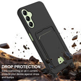 For-Samsung-Galaxy-A16-5G-/-Galaxy-A16-4G-Liquid-Silicone-Case-Phone-Back-Cover-with-Card-Holder-and-Short-Strap-Black