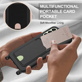 For-Samsung-Galaxy-A16-5G-/-Galaxy-A16-4G-Liquid-Silicone-Case-Phone-Back-Cover-with-Card-Holder-and-Short-Strap-Black