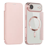 For-iPhone-Air-Magnetic-Business-Leather-Case-MagSafe-Compatible-Flip-Cover-Card-Slot-RFID-Protection-Pink