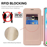 For-iPhone-Air-Magnetic-Business-Leather-Case-MagSafe-Compatible-Flip-Cover-Card-Slot-RFID-Protection-Pink