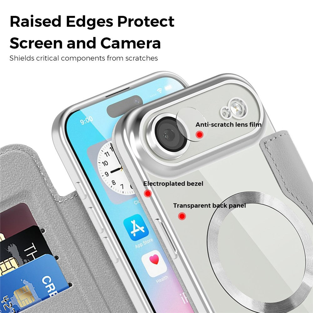 For-iPhone-Air-Magnetic-Business-Leather-Case-MagSafe-Compatible-Flip-Cover-Card-Slot-RFID-Protection-Titanium-Grey