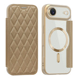 For-iPhone-Air-Case-Compatible-with-MagSafe-Rhombus-PU-Leather-Phone-Cover-Desert-Gold