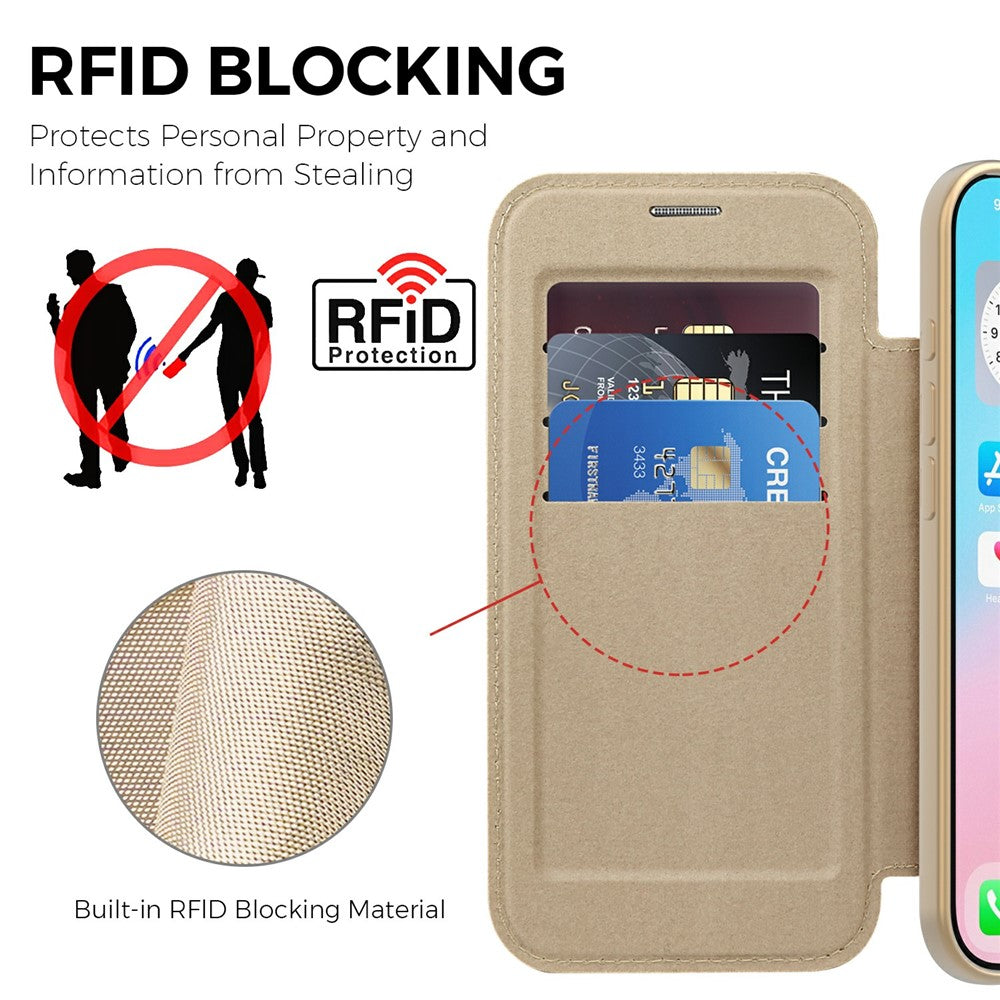 For-iPhone-Air-Case-Compatible-with-MagSafe-Rhombus-PU-Leather-Phone-Cover-Desert-Gold