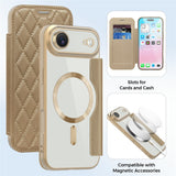 For-iPhone-Air-Case-Compatible-with-MagSafe-Rhombus-PU-Leather-Phone-Cover-Desert-Gold