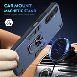For-Samsung-Galaxy-A17-5G-/-A17-4G-Case-PC-+-TPU-Drop-Defend-Phone-Cover-with-Ring-Kickstand-Blue