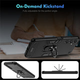 For-Samsung-Galaxy-A17-5G-/-A17-4G-Case-PC-+-TPU-Drop-Defend-Phone-Cover-with-Ring-Kickstand-Black