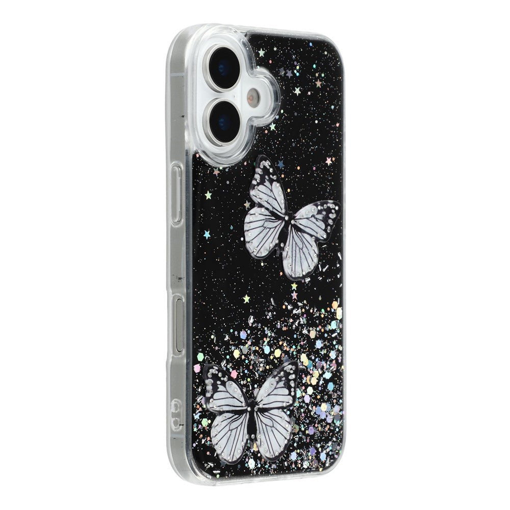 For-iPhone-17-Case-Epoxy-PVC-Butterfly-TPU-Aesthetics-Phone-Cover-Black