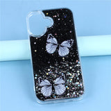 For-iPhone-17-Case-Epoxy-PVC-Butterfly-TPU-Aesthetics-Phone-Cover-Black