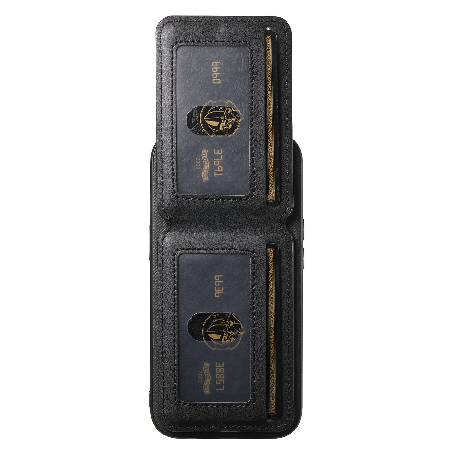 For-Samsung-Galaxy-A17-5G-/-A17-4G-Case-Cloth-Texture-Leather-+-PC-+-TPU-RFID-Blocking-Phone-Cover-with-Card-Holder-Black