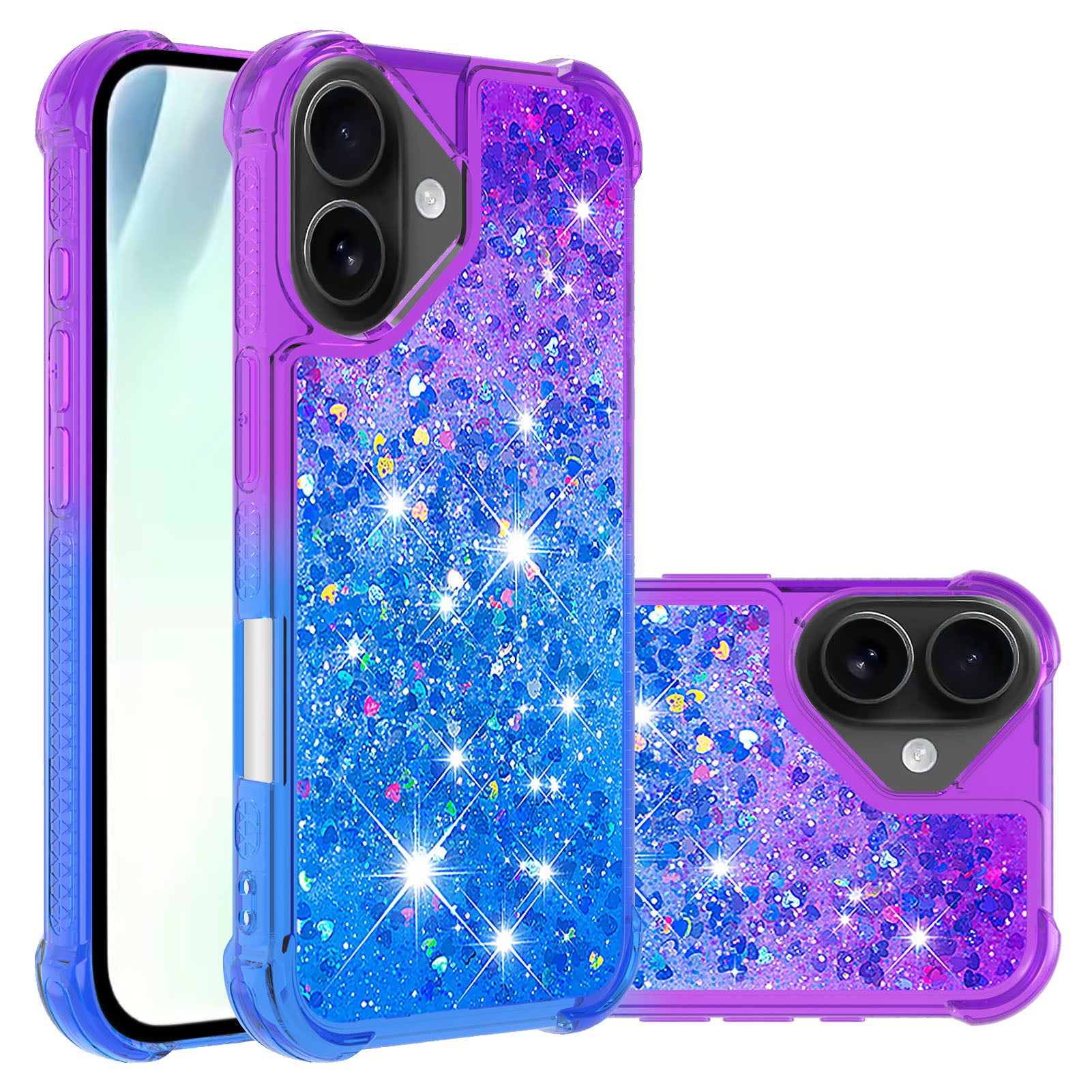 For-iPhone-17-TPU-Case-Gradient-Quicksand-Phone-Back-Cover-Purple+Sky-Blue