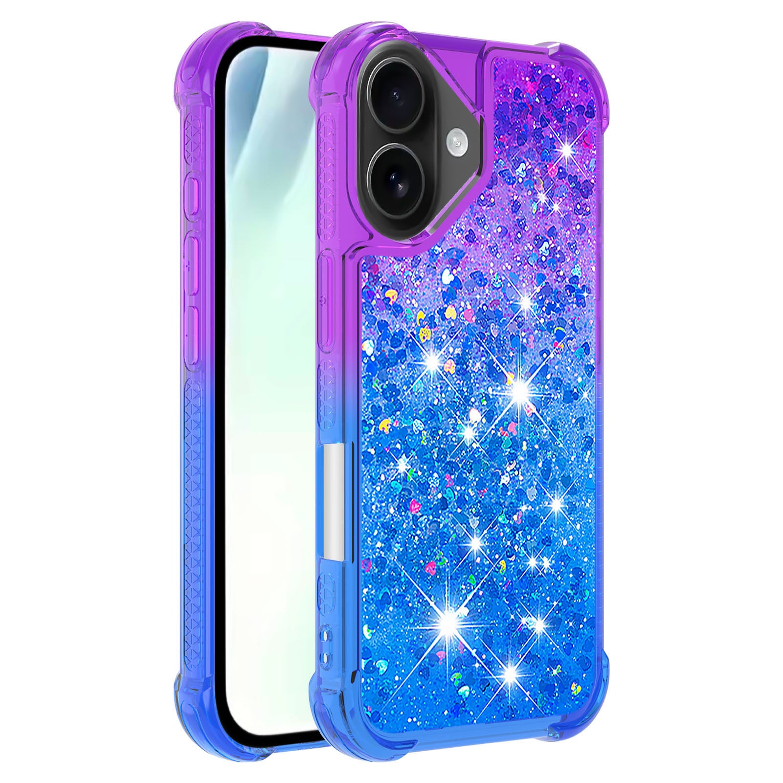 For-iPhone-17-TPU-Case-Gradient-Quicksand-Phone-Back-Cover-Purple+Sky-Blue