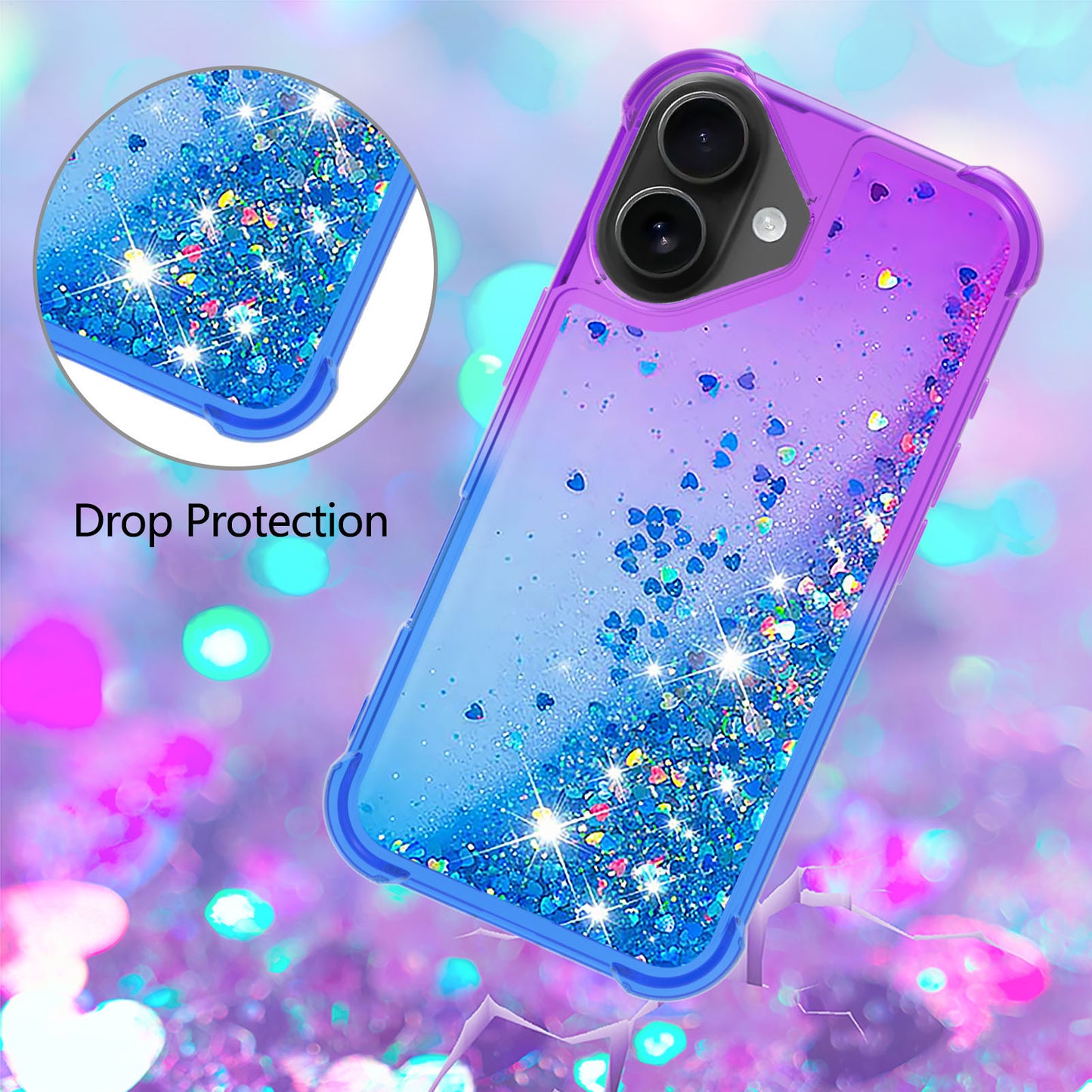 For-iPhone-17-TPU-Case-Gradient-Quicksand-Phone-Back-Cover-Purple+Sky-Blue