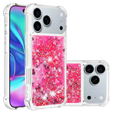 For-iPhone-17-Pro-Max-TPU-Case-Glitter-Quicksand-Shockproof-Phone-Back-Cover-Pink-/-Hearts