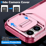 For-iPhone-17-Case-Camshield-TPU-+-PC-Phone-Cover-Non-Slip-Side-Edge-Pink-/-Wine-Red