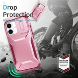 For-iPhone-17-Case-Camshield-TPU-+-PC-Phone-Cover-Non-Slip-Side-Edge-Pink-/-Wine-Red