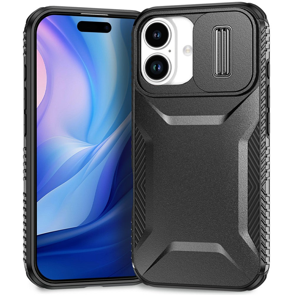 For-iPhone-17-Case-Camshield-TPU-+-PC-Phone-Cover-Non-Slip-Side-Edge-Black
