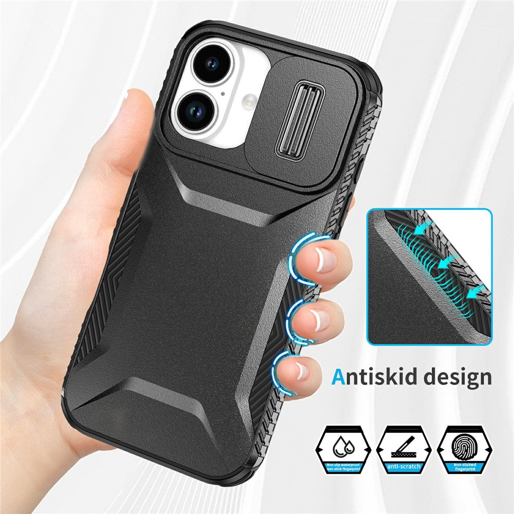 For-iPhone-17-Case-Camshield-TPU-+-PC-Phone-Cover-Non-Slip-Side-Edge-Black