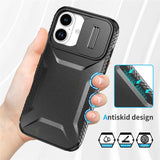 For-iPhone-17-Case-Camshield-TPU-+-PC-Phone-Cover-Non-Slip-Side-Edge-Black