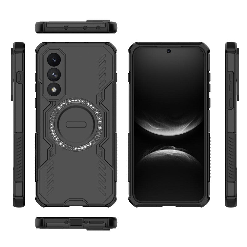 For-OnePlus-Nord-5-5G-/-OnePlus-Ace-5-Ultra-5G-Magnetic-Case-WANLONFENG-DJ-Series-PC-TPU-Phone-Cover-with-2Pcs-Tempered-Glass-Film-Black