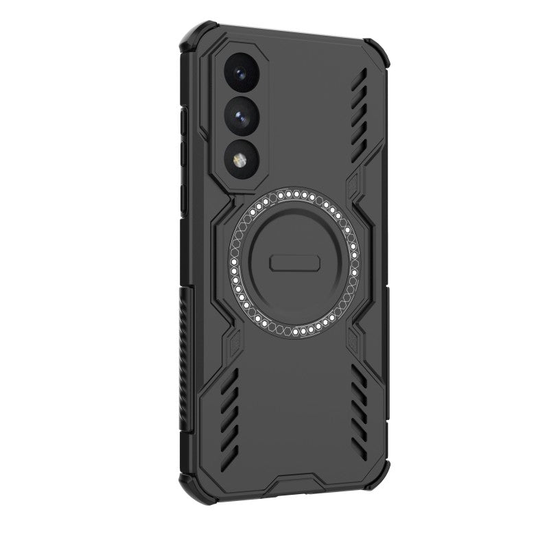 For-OnePlus-Nord-5-5G-/-OnePlus-Ace-5-Ultra-5G-Magnetic-Case-WANLONFENG-DJ-Series-PC-TPU-Phone-Cover-with-2Pcs-Tempered-Glass-Film-Black