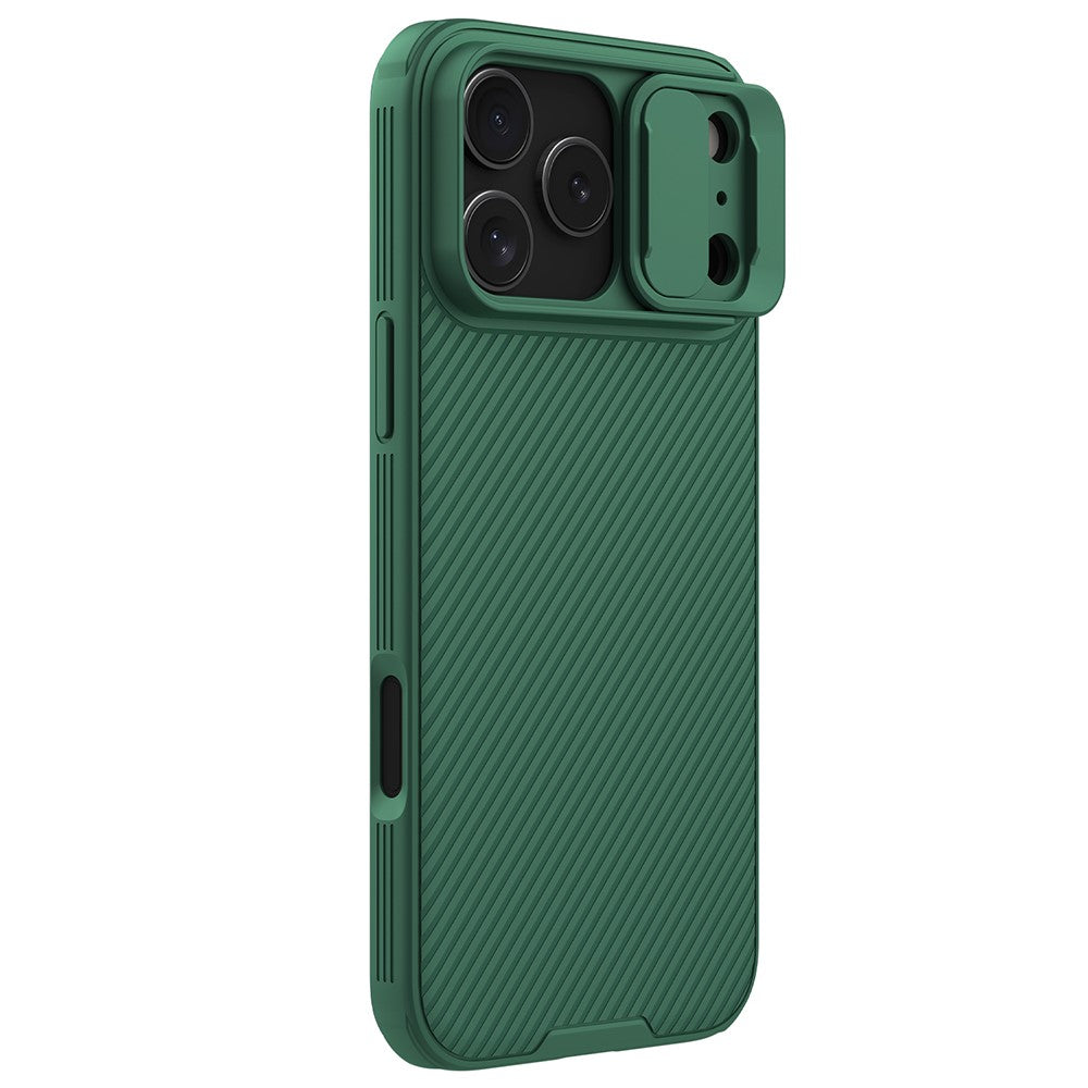 NILLKIN-Camshield-Pro-Series-for-iPhone-17-Pro-Max-Case-PC-+-TPU-Slide-Camera-Lid-Phone-Cover-Green