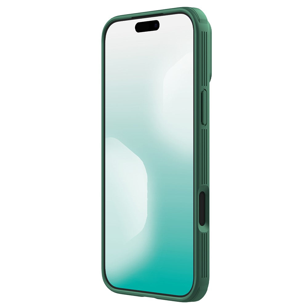 NILLKIN-Camshield-Pro-Series-for-iPhone-17-Pro-Max-Case-PC-+-TPU-Slide-Camera-Lid-Phone-Cover-Green