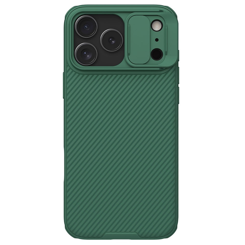 NILLKIN-Camshield-Pro-Series-for-iPhone-17-Pro-Max-Case-PC-+-TPU-Slide-Camera-Lid-Phone-Cover-Green