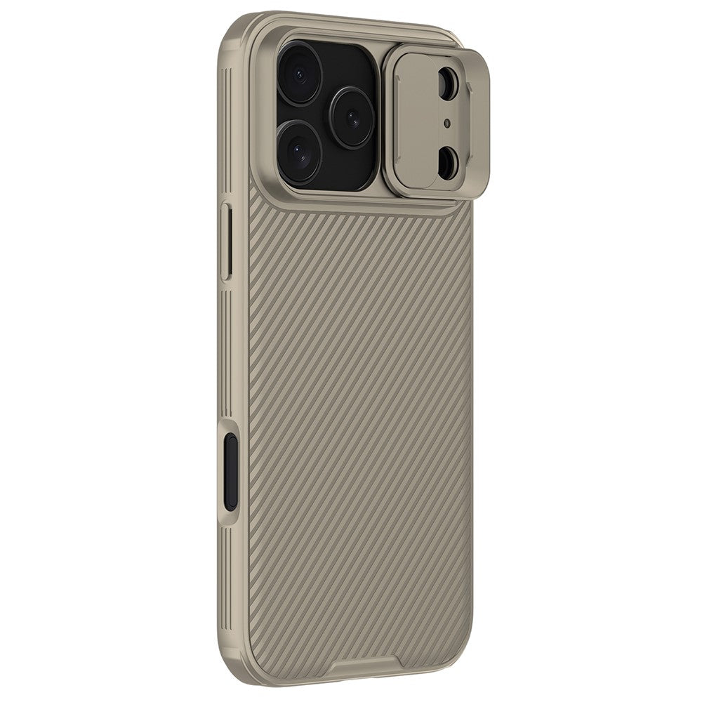 NILLKIN-Camshield-Pro-Series-for-iPhone-17-Pro-Max-Case-PC-+-TPU-Slide-Camera-Lid-Phone-Cover-Gold