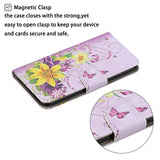 For-Honor-400-5G-(Global)-Case-Pattern-Printing-Protective-Leather-Folio-Phone-Cover-with-Wrist-Strap-Yellow-Butterfly