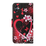 For-Samsung-Galaxy-A07-4G-Case-Pattern-Printing-Protective-Leather-Folio-Phone-Cover-with-Wrist-Strap-Red-Heart