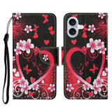 For-iPhone-17-Case-Pattern-Printing-Protective-Leather-Folio-Phone-Cover-with-Wrist-Strap-Red-Heart