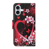 For-iPhone-17-Case-Pattern-Printing-Protective-Leather-Folio-Phone-Cover-with-Wrist-Strap-Red-Heart