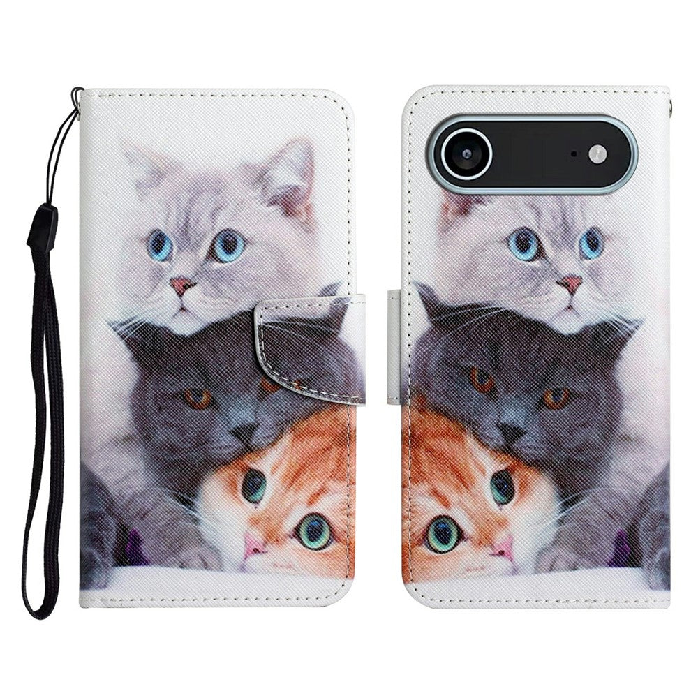 For-iPhone-Air-Case-Pattern-Printing-Protective-Leather-Folio-Phone-Cover-with-Wrist-Strap-Three-Cats