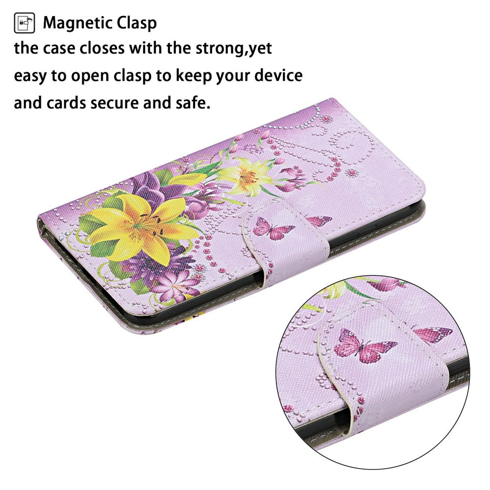 For-iPhone-17-Pro-Max-Case-Pattern-Printing-Protective-Leather-Folio-Phone-Cover-with-Wrist-Strap-Yellow-Butterfly