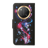 For-Honor-X60-Pro-5G-/-X9c-5G-/-Magic7-Lite-5G-Case-Pattern-Printing-Protective-Leather-Folio-Phone-Cover-with-Wrist-Strap-Glowing-Butterfly