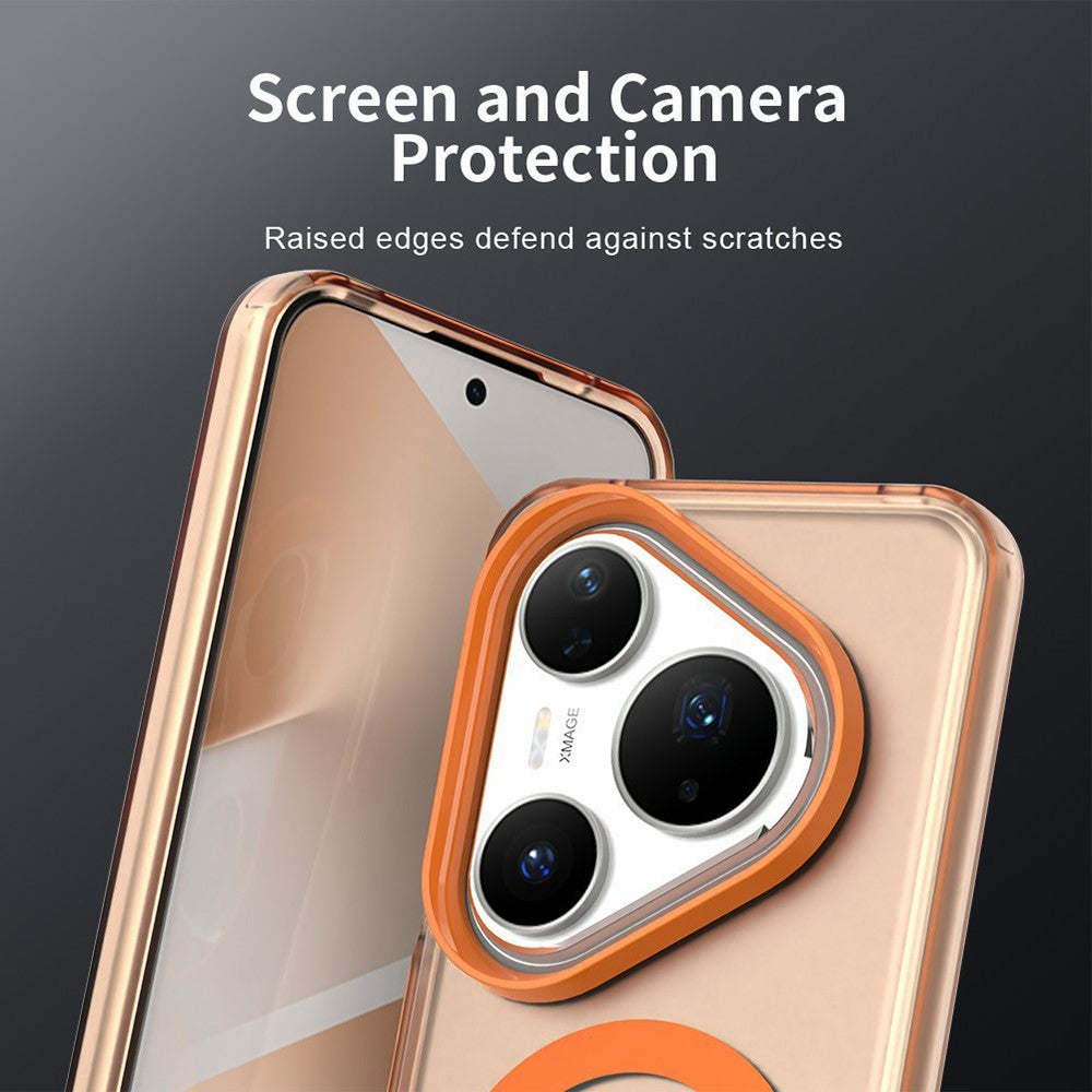 For-Huawei-Pura-80-Pro-/-80-Pro+-Case-Compatible-with-MagSafe-Anti-Drop-Hybrid-Phone-Back-Cover-Orange