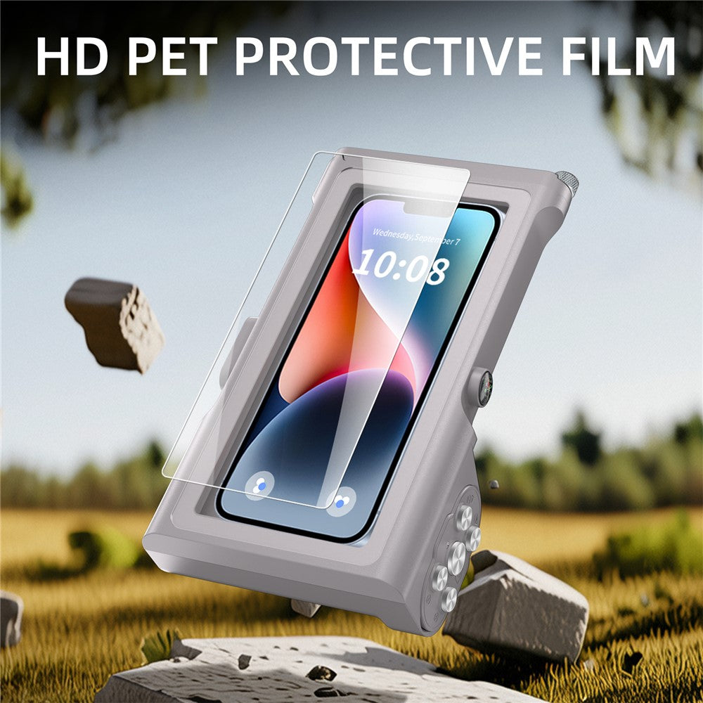 SHELLBOX-Pro-Gen-3-Waterproof-Case-for-iPhone-16-Pro-Max-X-XR-XS-Max/Samsung-Galaxy-S25-Ultra-Bluetooth-Compatible-15m-Diving-Shell-Grey