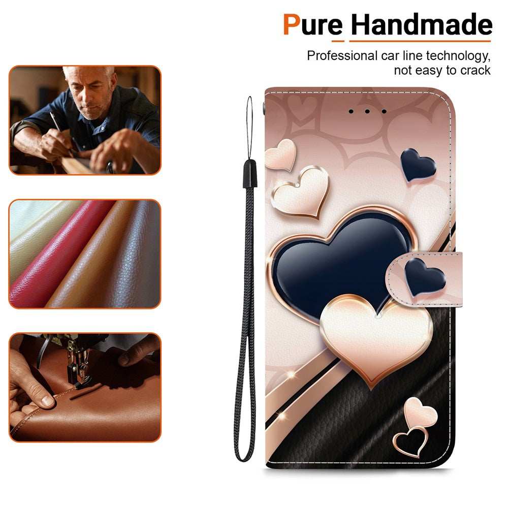For-Samsung-Galaxy-A17-5G-/-A17-4G-/-A26-5G-Leather-Case-Stand-Wallet-Pattern-Printing-Phone-Cover-with-Wrist-Strap-Love