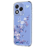 For-Honor-400-Lite-5G-Case-Butterfly-Floral-Pattern-Printing-TPU-Phone-Back-Cover-Violets