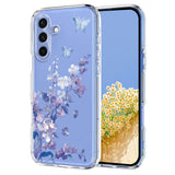 For-Samsung-Galaxy-S25-FE-Case-Butterfly-Floral-Pattern-Printing-TPU-Phone-Back-Cover-Violets