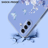 For-Samsung-Galaxy-S25-FE-Case-Butterfly-Floral-Pattern-Printing-TPU-Phone-Back-Cover-Violets